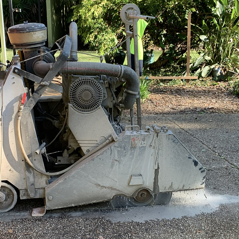 concrete pathway cutting Sunshine Coast