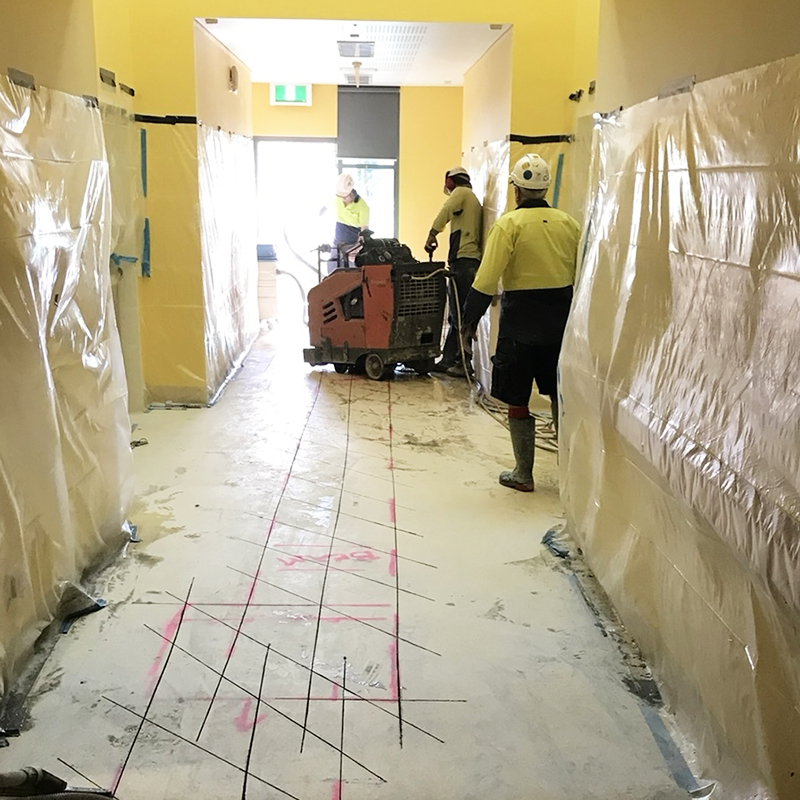 interior concrete cutting Sunshine Coast